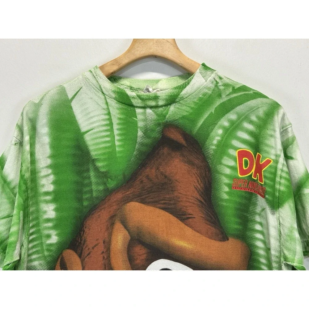 Vtg Donkey Kong Country 1994 Tshirt AOP 2 Sided Nintendo OSFM 24x29 Made USA
